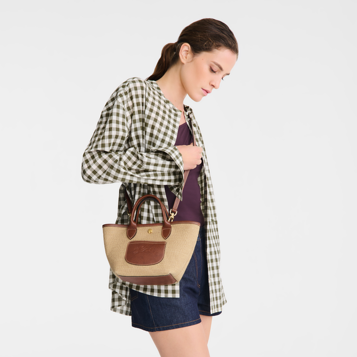 Le Pliage XS Basket Bag Brown Canvas