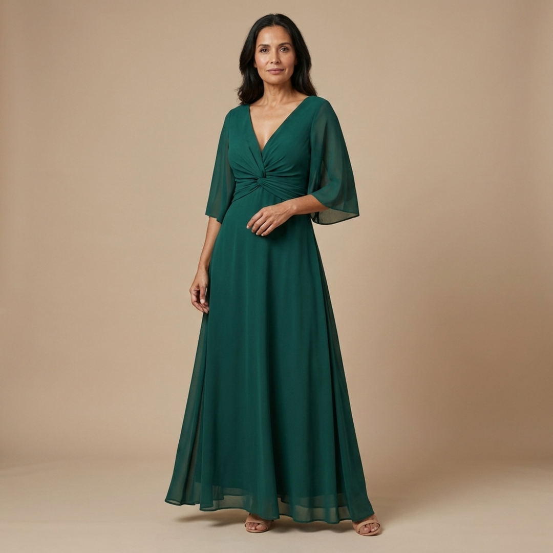 Lucía | V-Neck Chiffon Dress