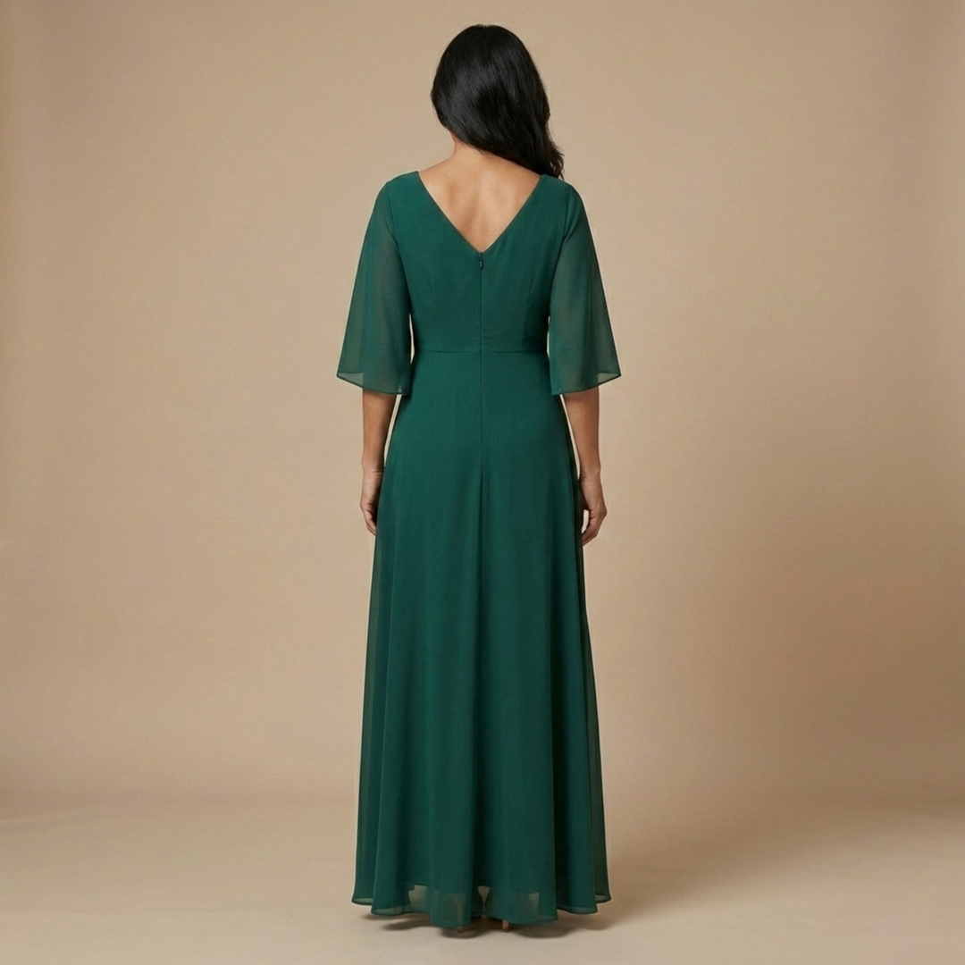 Lucía | V-Neck Chiffon Dress