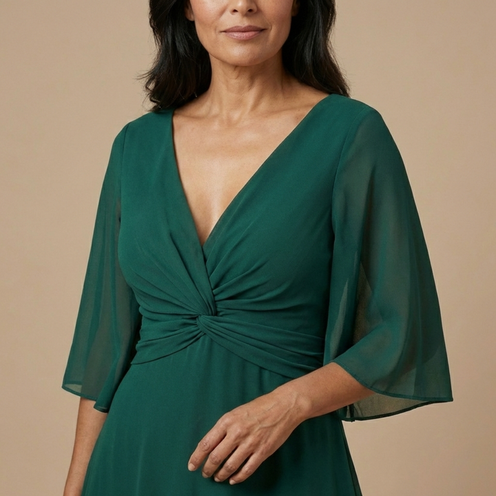 Lucía | V-Neck Chiffon Dress