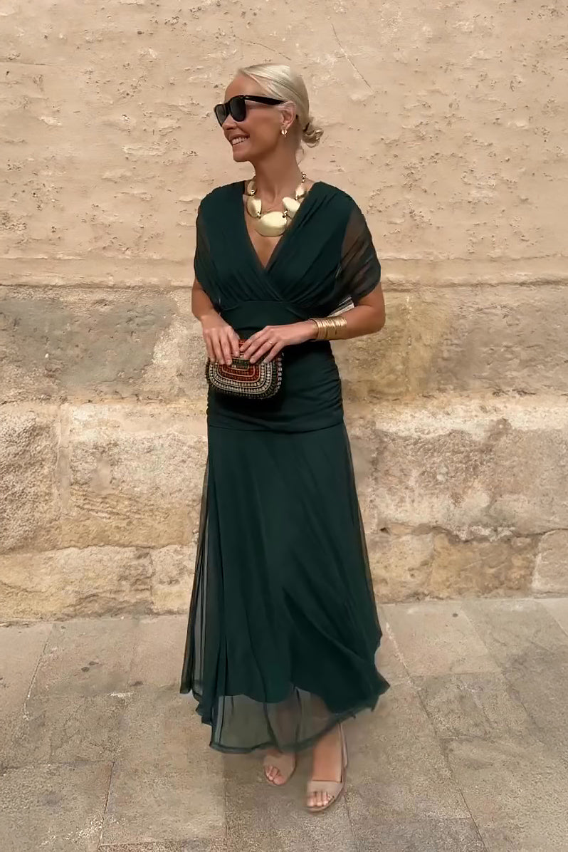 Isla | Elegant V-neck Maxi Dress