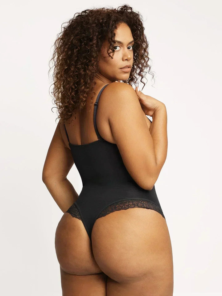 Noé Bodysuit with Deep V-Neck