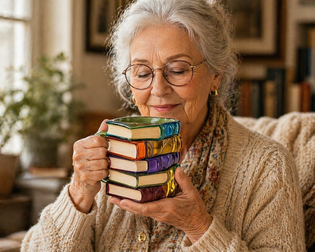 Book Stack Mug