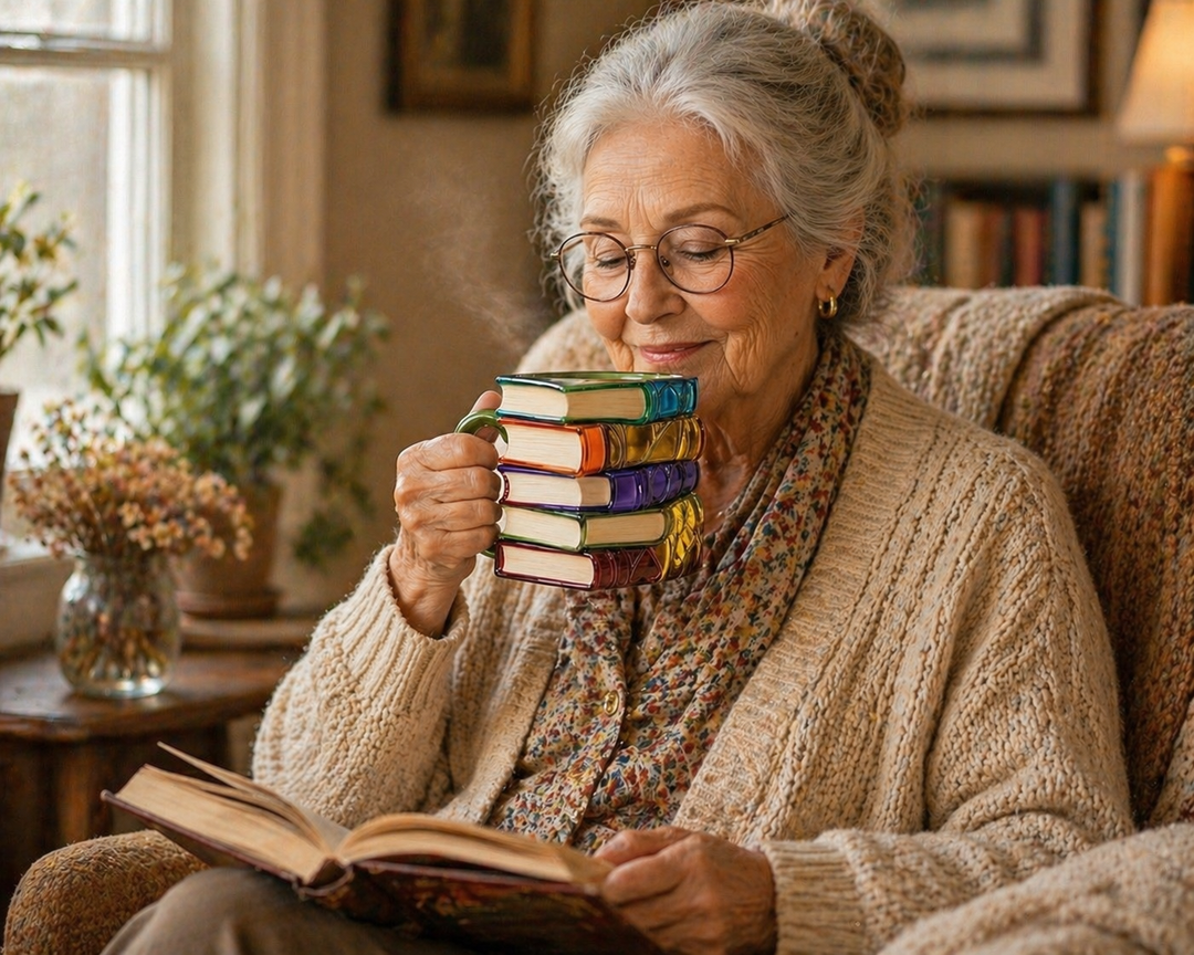 Book Stack Mug