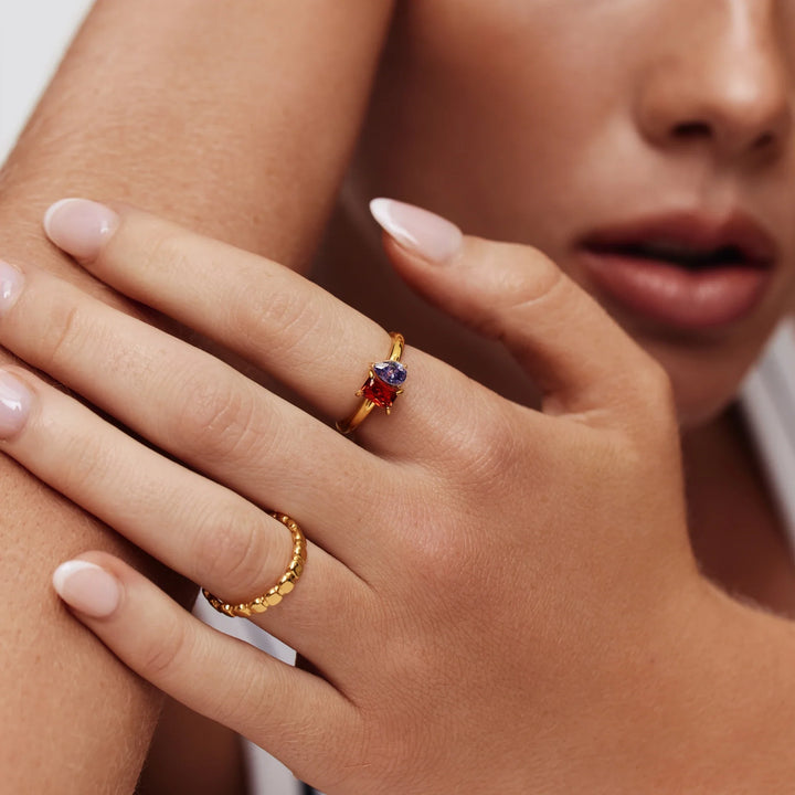 Duo Birthstone Ring