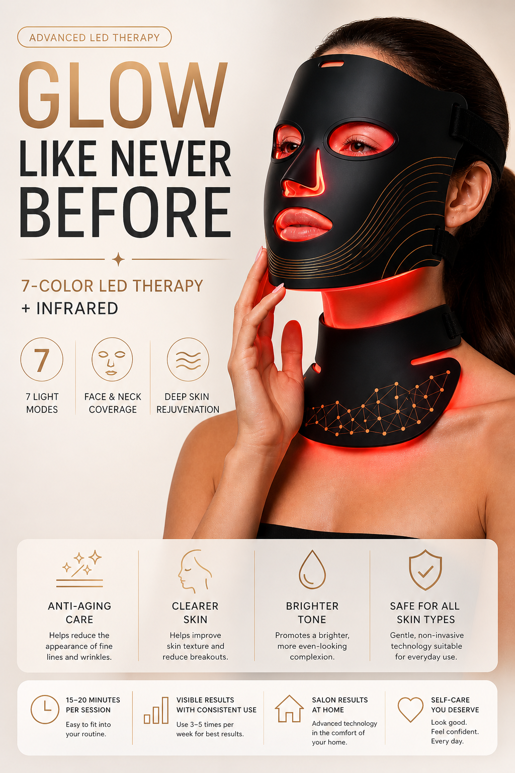 Led Face & Neck Therapy Mask