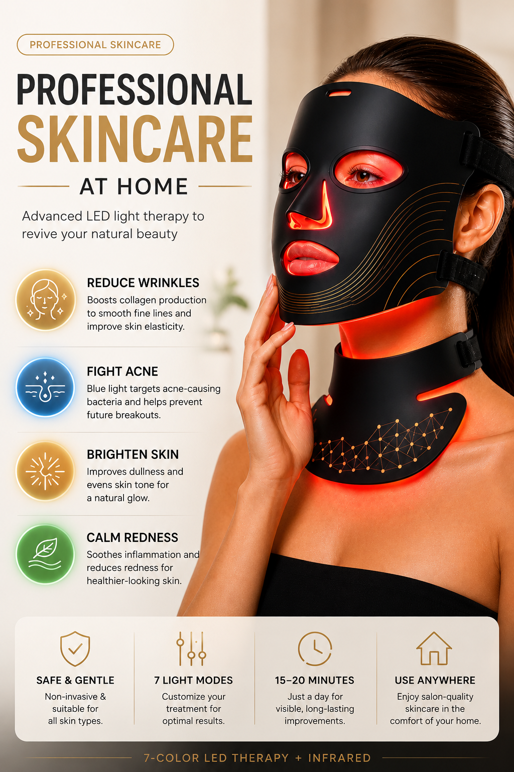 Led Face & Neck Therapy Mask