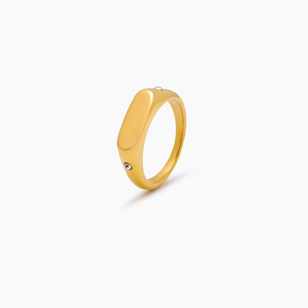 Twin Star Signet Ring