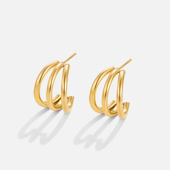 Helene – Textured Gold Mini Rings